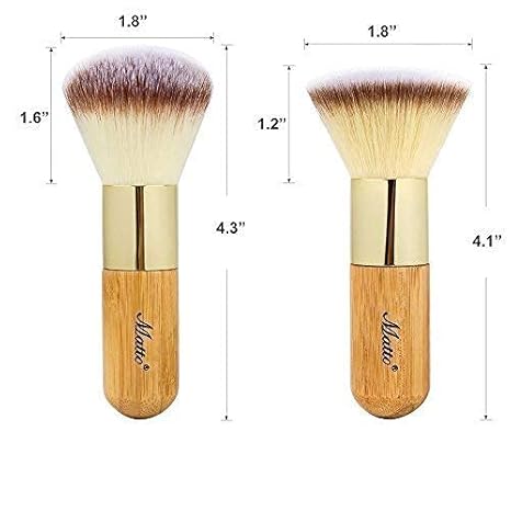 Set 2 Pieces Face Blush Kabuki Powder Foundation Makeup Brushes