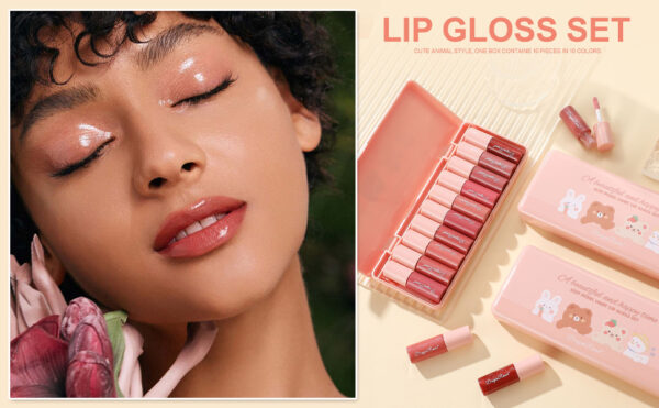 10-Color Liquid Lip Balm Set