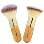 Set 2 Pieces Face Blush Kabuki Powder Foundation Makeup Brushes